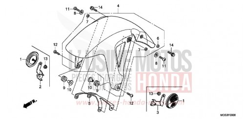 FRONT FENDER NC700XAD de 2013